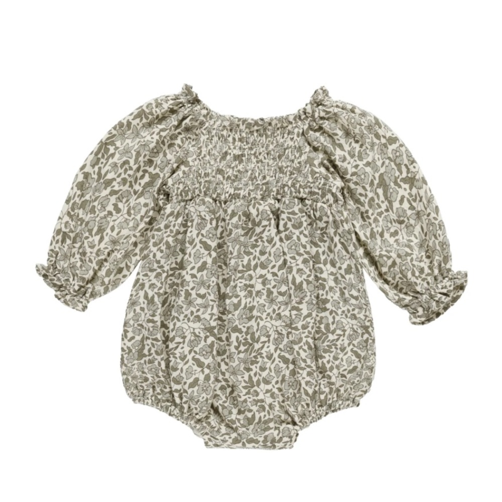 Quincy Mae Eden Romper Green Garden